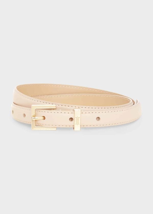 Hobbs Norfolk Leather Belt Light Beige