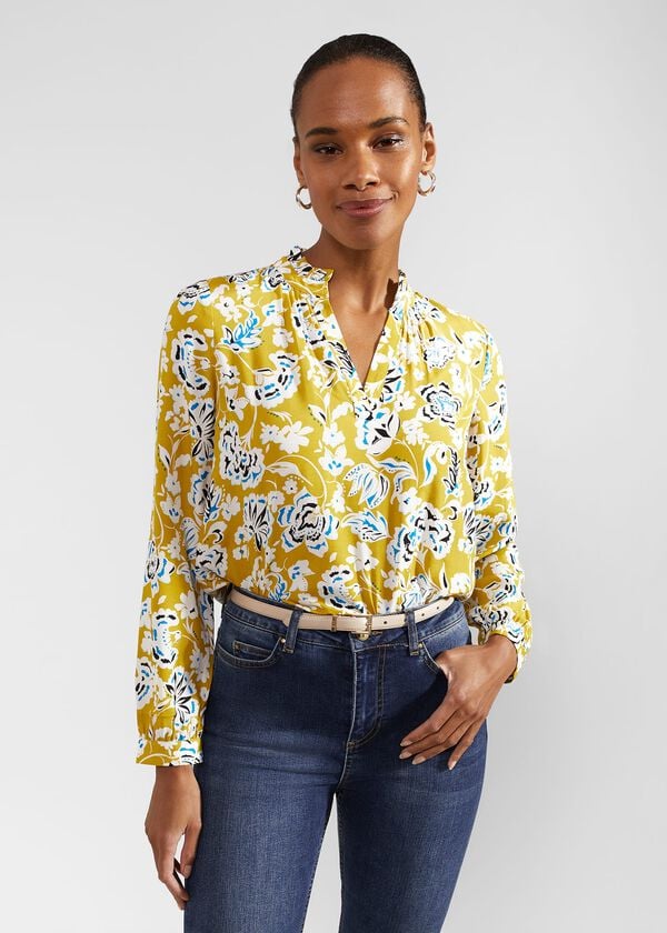 Hobbs Norfolk Leather Belt Light Beige