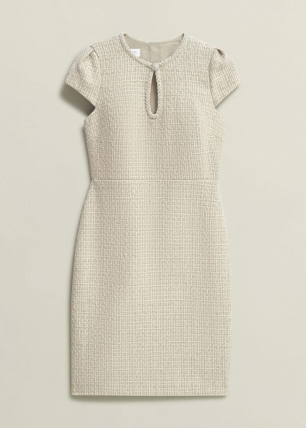 Hobbs Oriana Tweed Dress Oyster