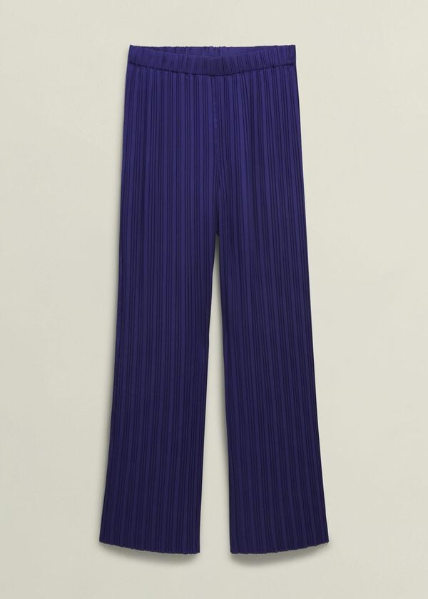 Hobbs Orla Pleated Trousers Rich Blue