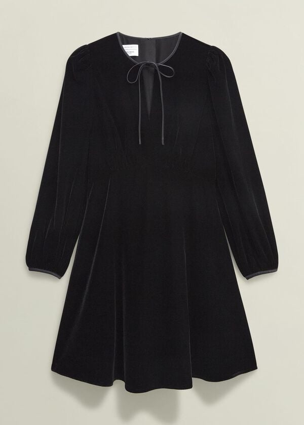 Hobbs Osterly Velvet Dress Black