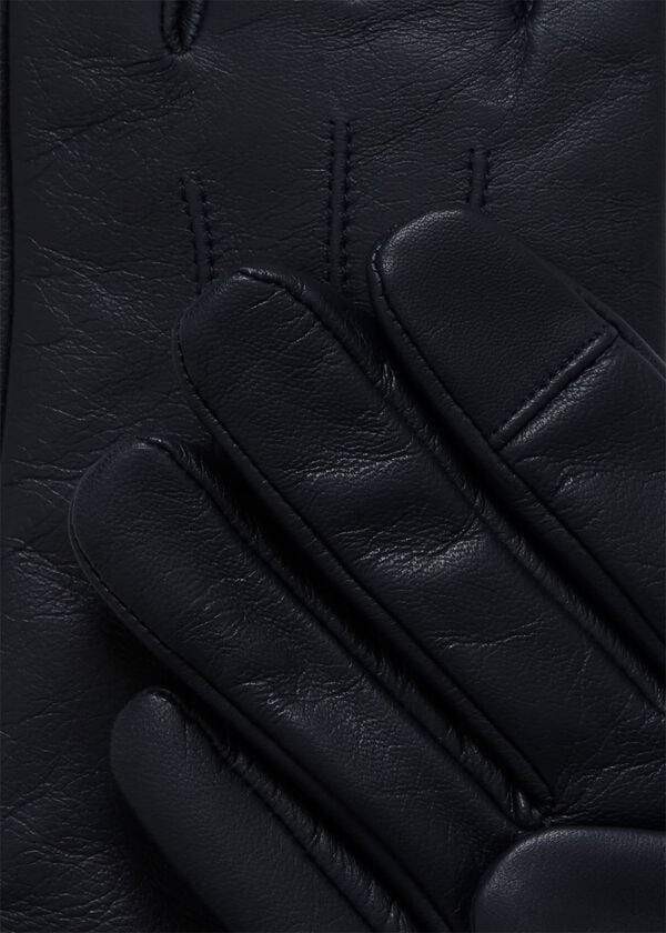 Hobbs Otillia Leather Gloves Hobbs Navy