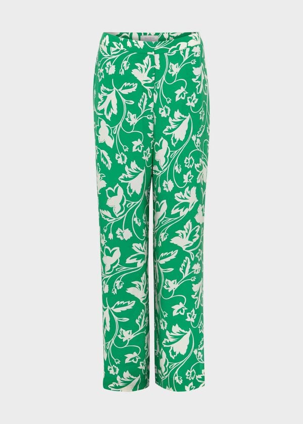 Hobbs Palmer Trousers Green Multi