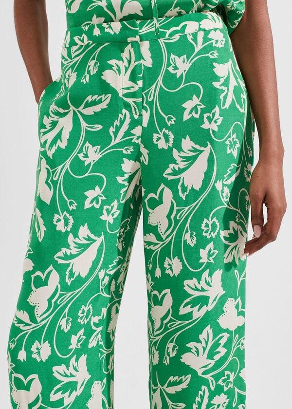 Hobbs Palmer Trousers Green Multi