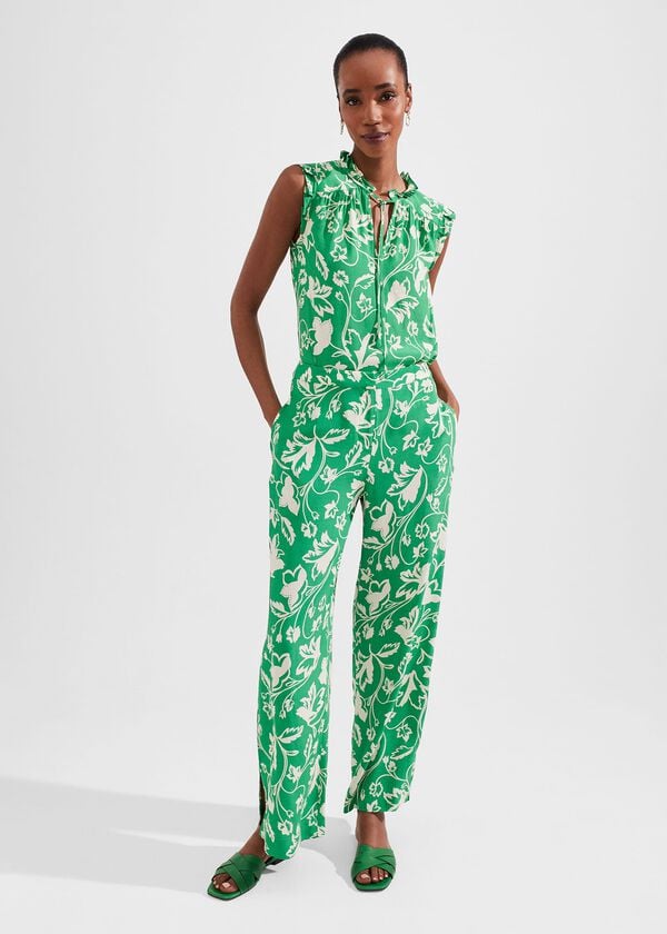 hobbs Palmer Trousers Green Multi