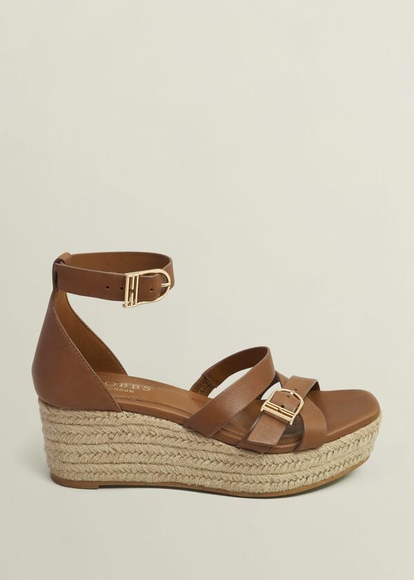 hobbs Paloma Leather Espadrilles Tan