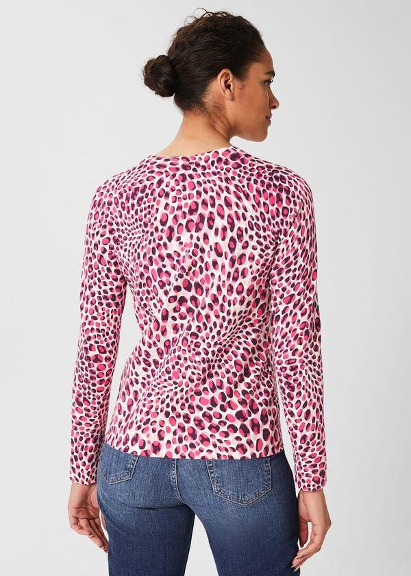 Hobbs Pamela Cotton Jumper Pink Multi