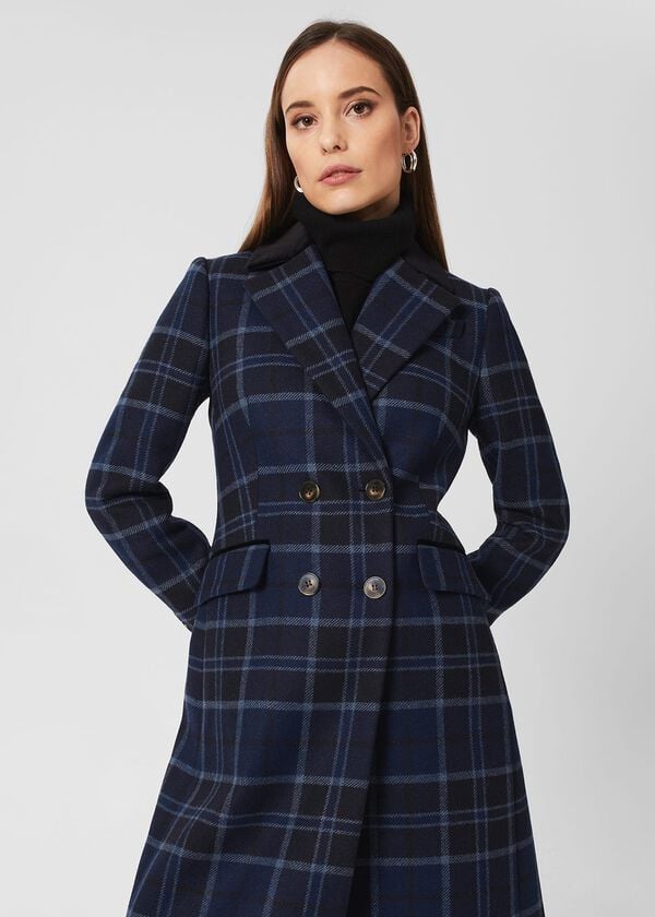 Hobbs Patricia Coat Blue Multi