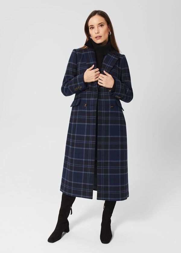 hobbs Patricia Coat Blue Multi