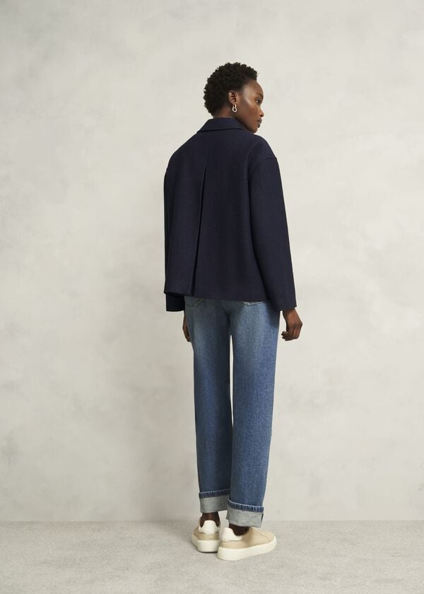 Hobbs Payton Coat With Wool Navy