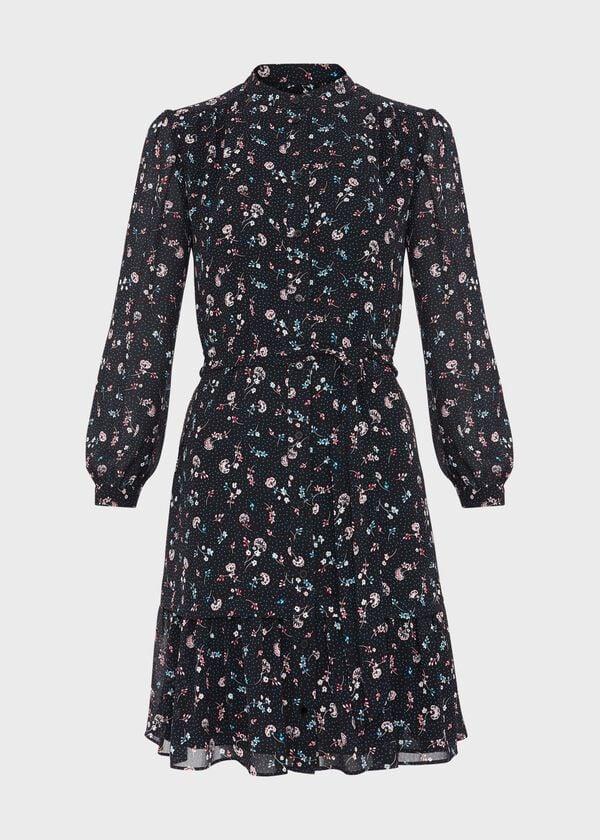 Hobbs Pearl Dress Navy Multi