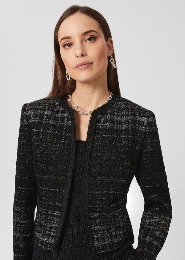 Hobbs Pearl Jacket Black Silver