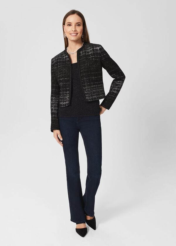 hobbs Pearl Jacket Black Silver