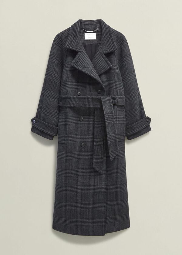Hobbs Peckworth Coat With Wool Grey Multi
