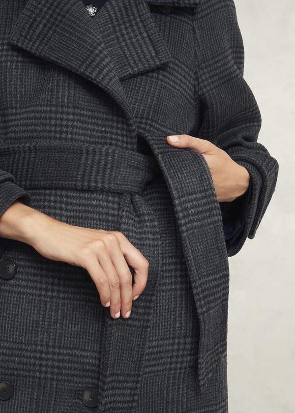 Hobbs Peckworth Coat With Wool Grey Multi