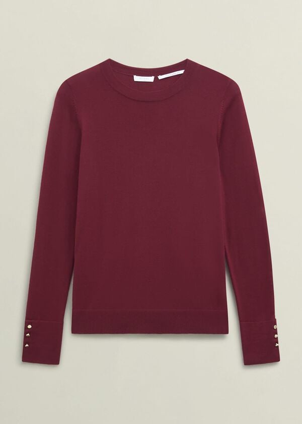 Hobbs Penny Merino Jumper Beryl Red