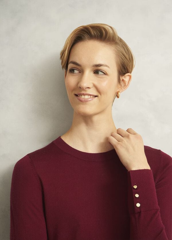 Hobbs Penny Merino Jumper Beryl Red