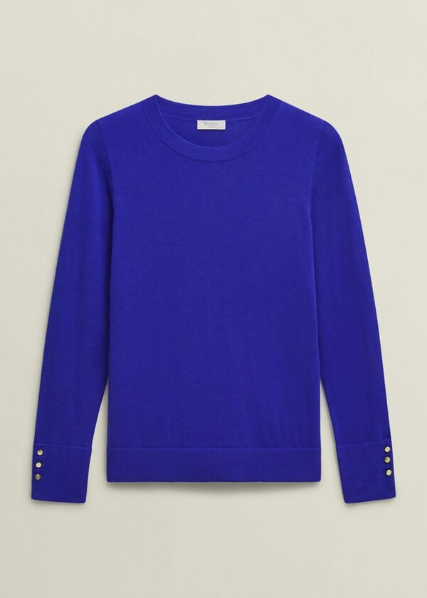 Hobbs Penny Merino Wool Jumper Eclipse Blue