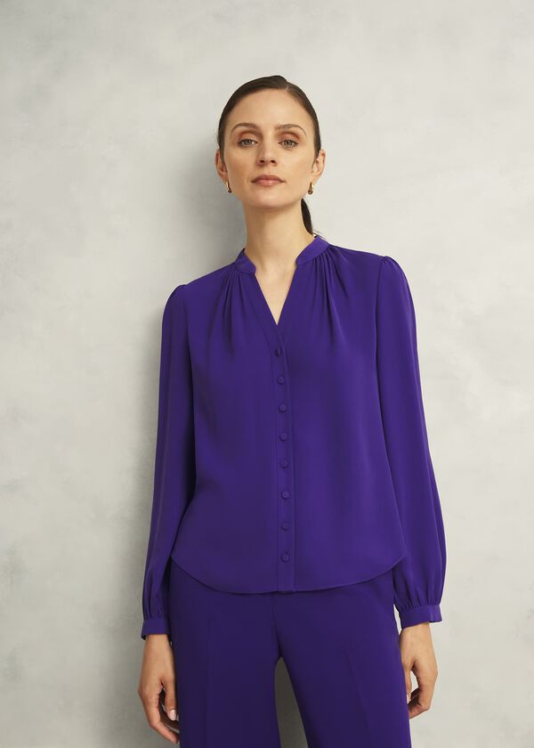 hobbs Peony Blouse Future Purple