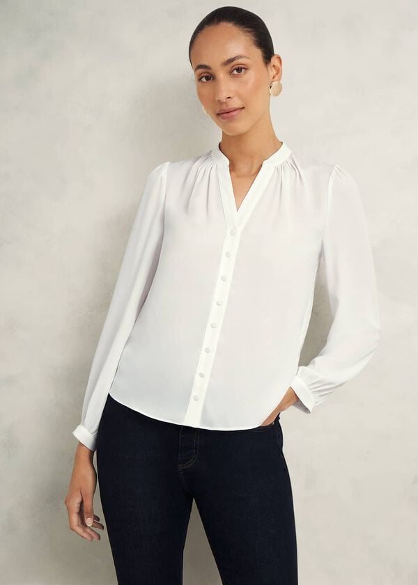 hobbs Peony Blouse Ivory