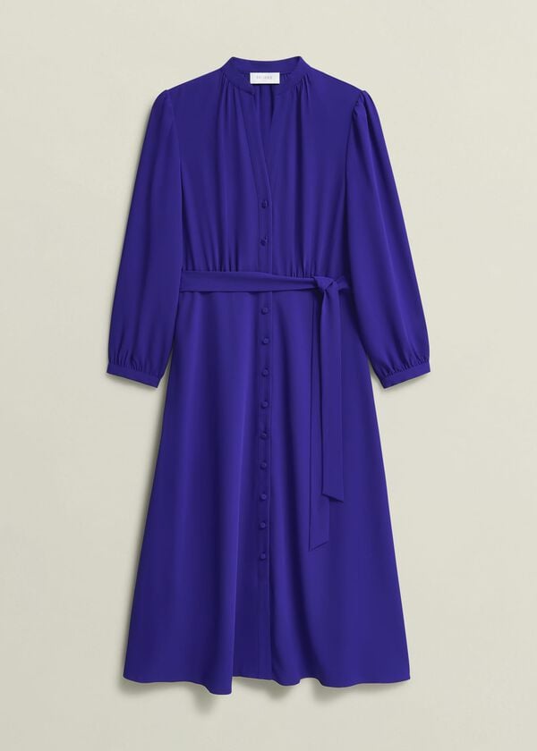 Hobbs Peony Dress Cobalt Blue
