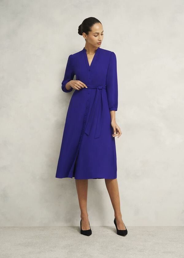 hobbs Peony Dress Cobalt Blue