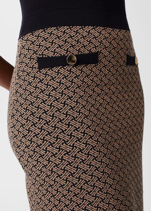 Hobbs Perrie Knitted Dress Navy Multi
