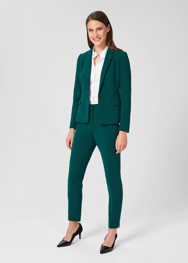 hobbs Petite Adelia Trousers Leaf Green