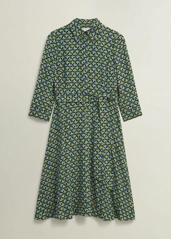 Hobbs Petite Alex Dress Green Multi