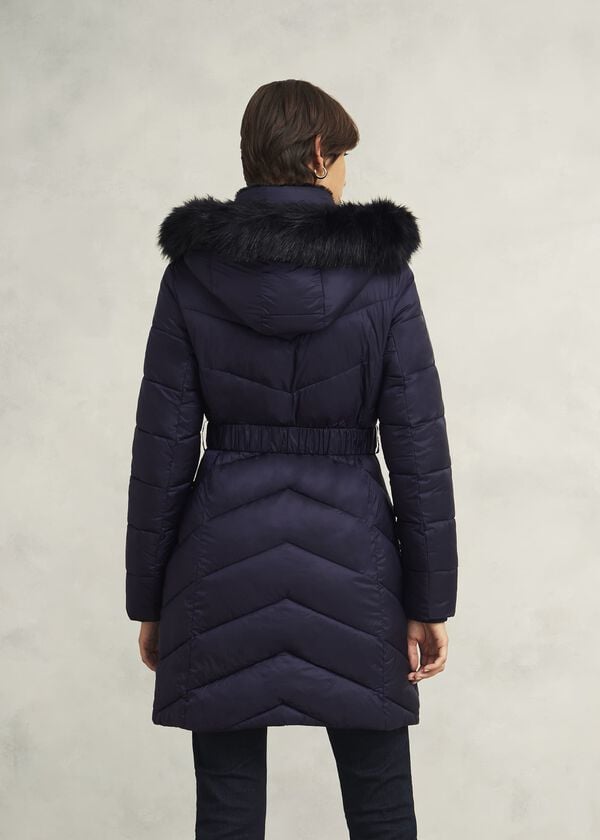 Hobbs Petite Alis Puffer Navy