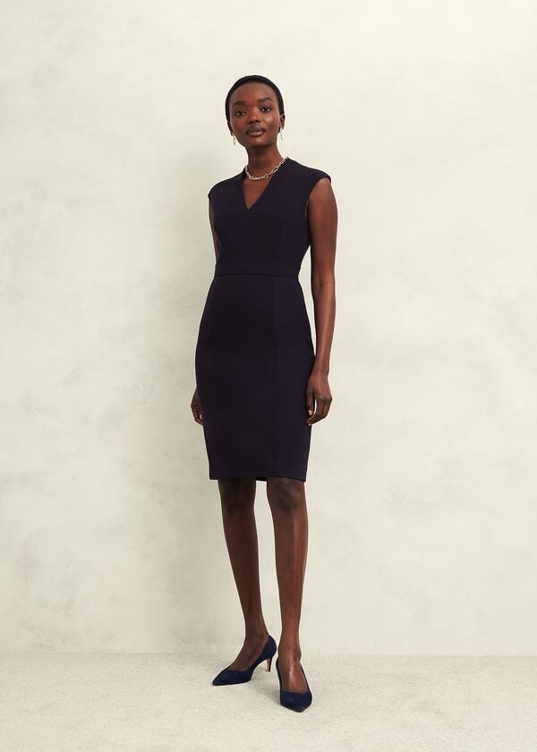 hobbs Petite Aly Dress Navy