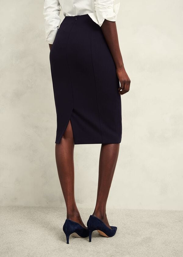Hobbs Petite Aly Skirt Navy