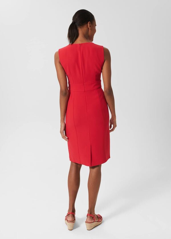 Hobbs Petite Alyssa Dress Flame Red