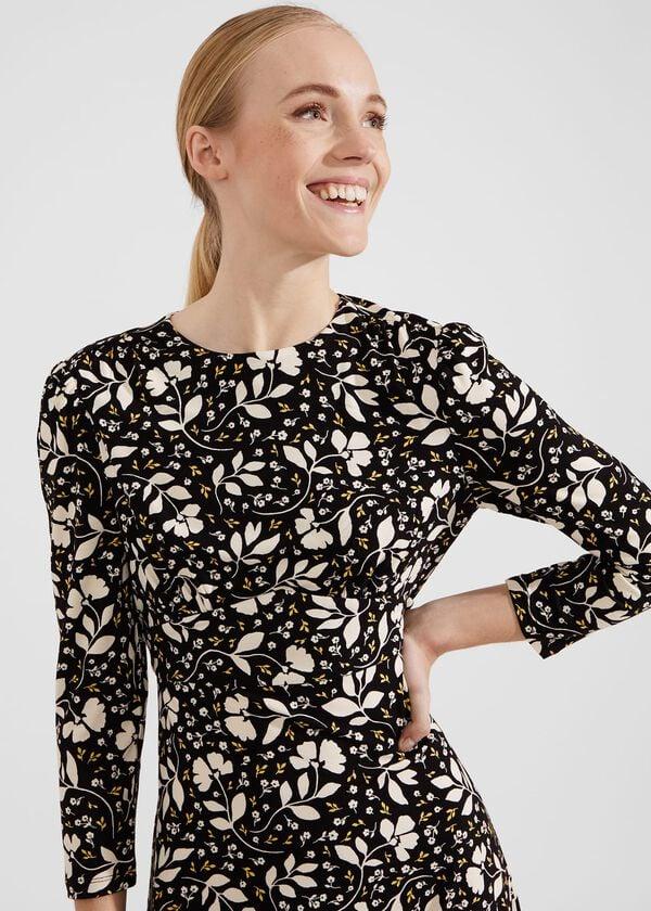 Hobbs Petite Ami Dress Black Multi