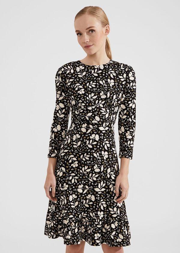 hobbs Petite Ami Dress Black Multi