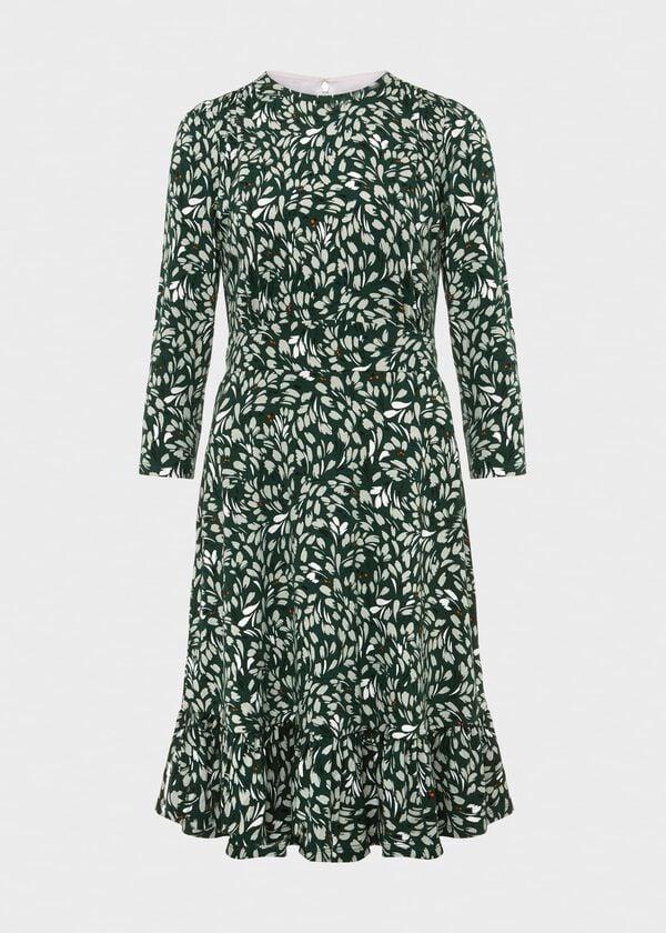 Hobbs Petite Ami Dress Sage Green Mult