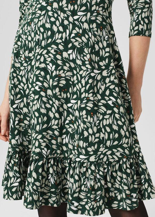 Hobbs Petite Ami Dress Sage Green Mult