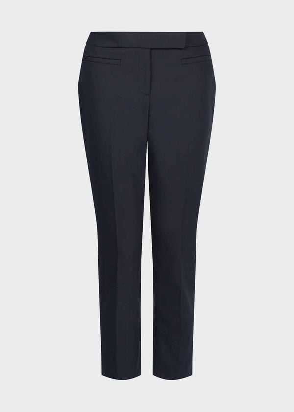 Hobbs Petite Annie Slim Trousers With Stretch Navy