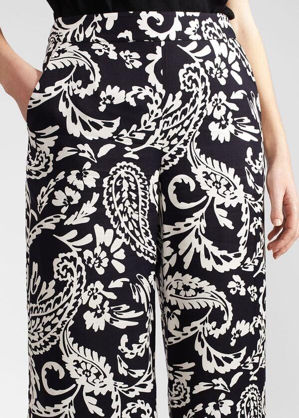 Hobbs Petite Ashlyn Trousers Navy Ivory