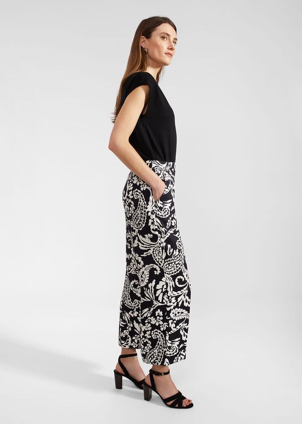 Hobbs Petite Ashlyn Trousers Navy Ivory