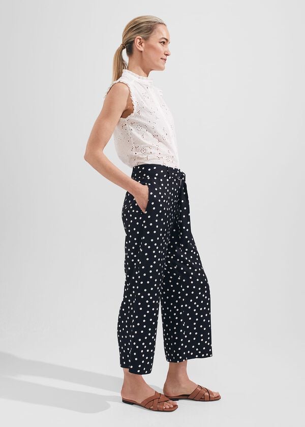 Hobbs Petite Astrid Crop Navy Ivory