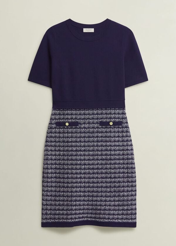 Hobbs Petite Audra Dress Midnight Ivory