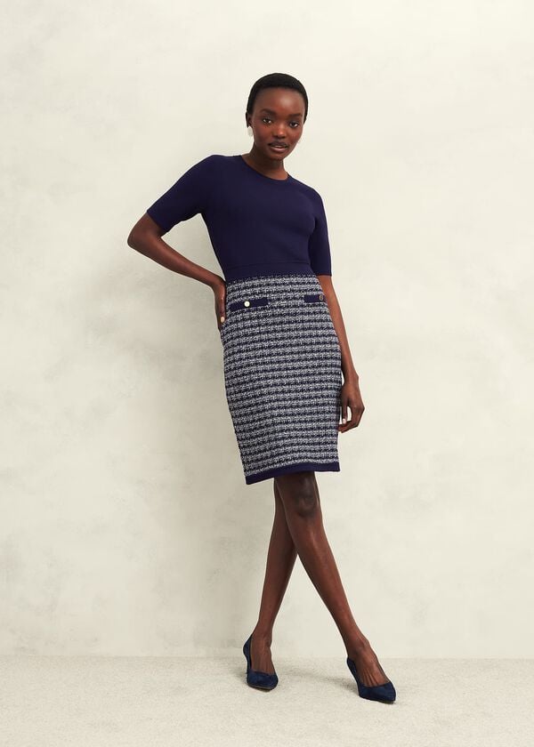 hobbs Petite Audra Dress Midnight Ivory