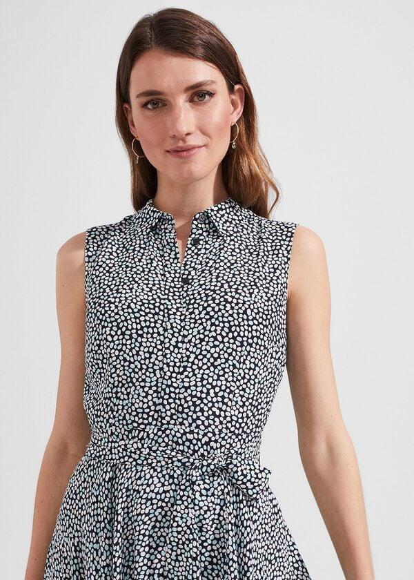 Hobbs Petite Belinda Dress Navy Multi