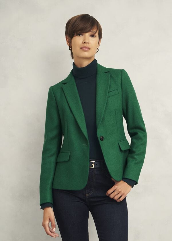 hobbs Petite Blake Wool Jacket Agate Green