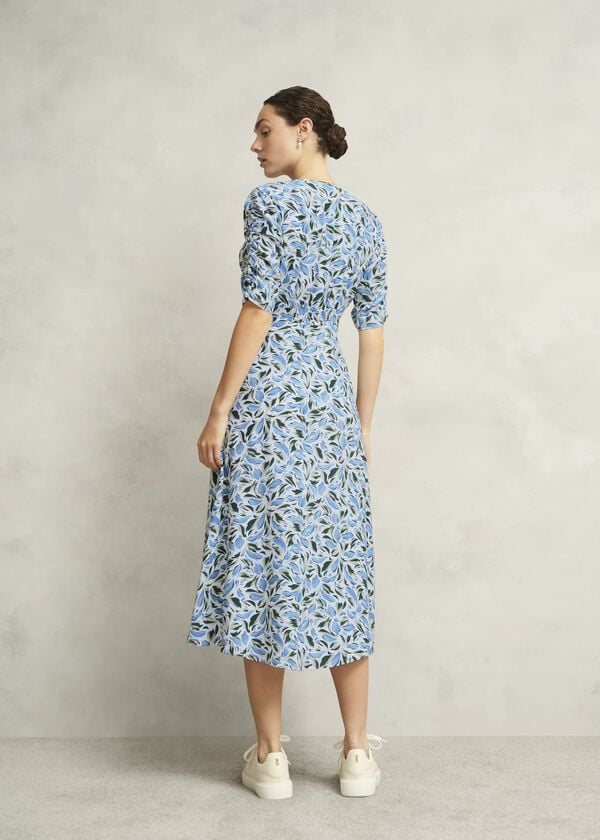 Hobbs Petite Bonnie Midi Tea Dress Ivory Multi