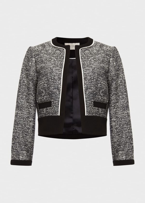 Hobbs Petite Brienna Jacket Black Ivory