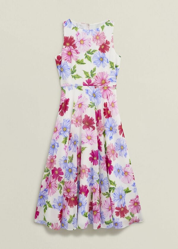 Hobbs Petite Carly Dress Ivory Multi