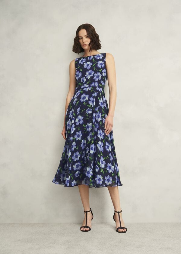 hobbs Petite Carly Dress Midnight Multi