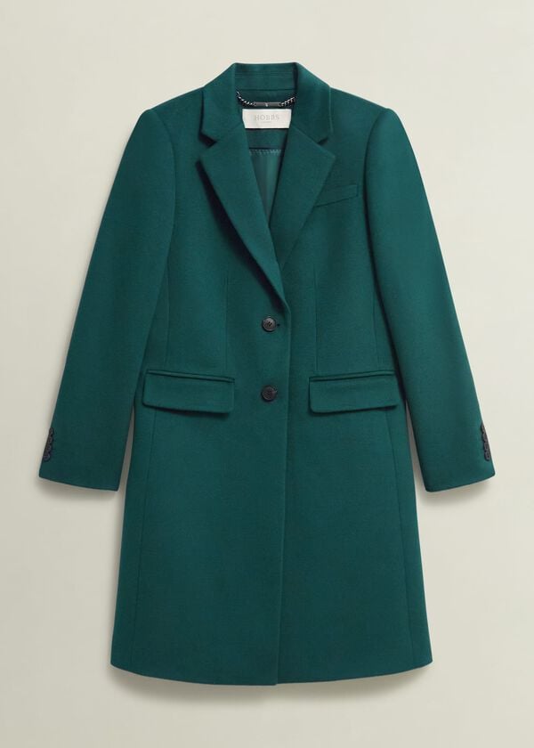 Hobbs Petite Cavendish Wool Coat Kyanite Green